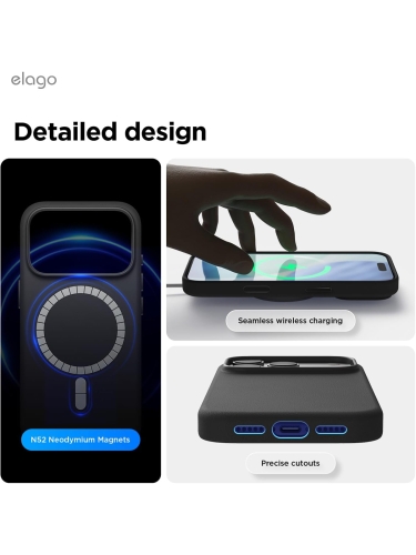 Elago для iPhone 17 Pro Max чехол Magnetic PU Leather Black (MagSafe)