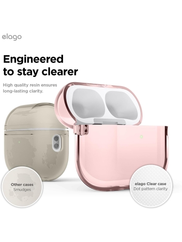 Elago для AirPods Pro 3 чехол Clear Hang case Lovely Pink