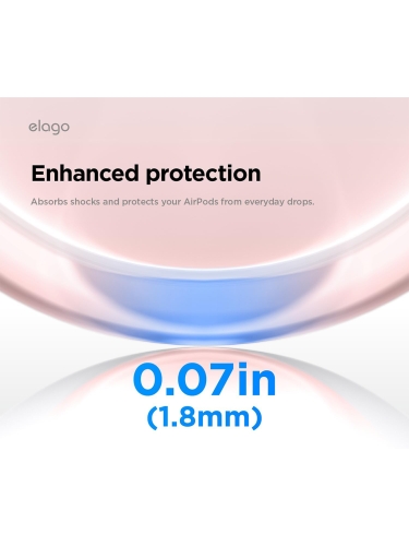 Elago для AirPods Pro 3 чехол Clear Hang case Lovely Pink