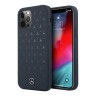 Чехол Mercedes Liquid Silicone Stars Hard для iPhone 12 Pro Max, синий