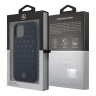 Чехол Mercedes Liquid Silicone Stars Hard для iPhone 12 Pro Max, синий