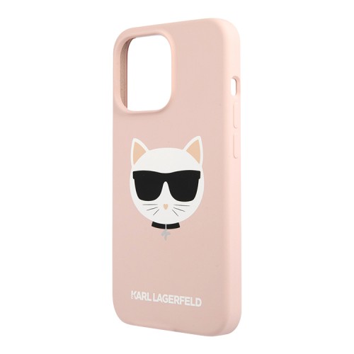 Чехол Karl Lagerfeld Liquid silicone Choupette Hard для iPhone 13 Pro, розовый