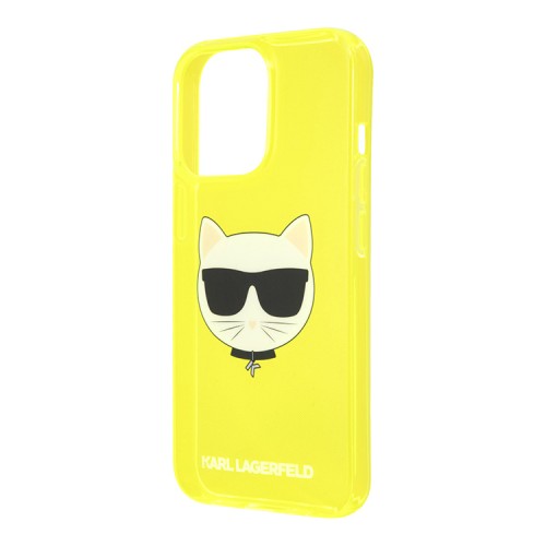 Чехол Karl Lagerfeld TPU FLUO Choupette Hard для iPhone 13 Pro Max, желтый