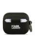 Karl Lagerfeld для Airpods Pro 3 чехол Silicone case with ring NFT Karl & Choupette Black