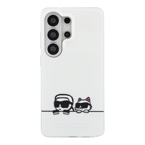 Karl Lagerfeld для Galaxy S26 Ultra чехол IML Sketch Karl & Choupette On Line Hard Transparent (MagSafe)