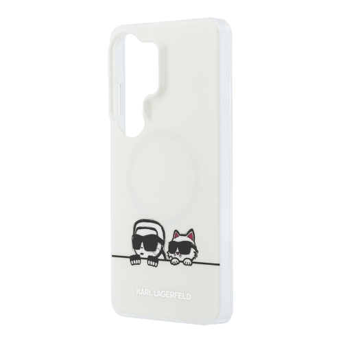 Karl Lagerfeld для Galaxy S26 Ultra чехол IML Sketch Karl & Choupette On Line Hard Transparent (MagSafe)