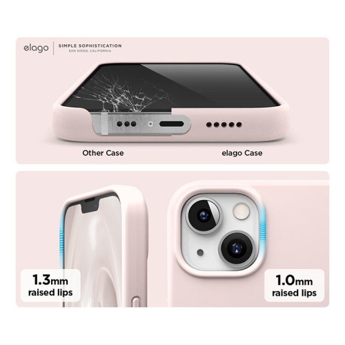 Чехол Elago MagSafe Soft Silicone для iPhone 13, розовый