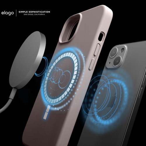 Чехол Elago MagSafe Soft Silicone для iPhone 13, розовый