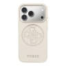Guess для iPhone 17 Pro Max чехол PU with Perforated 4G logo Metal camera Hard Beige (MagSafe)