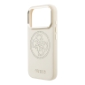 Guess для iPhone 17 Pro Max чехол PU with Perforated 4G logo Metal camera Hard Beige (MagSafe)