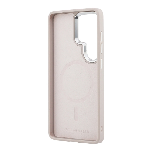 Karl Lagerfeld для Galaxy S26 Ultra чехол PU Smooth leather RSG logo Metal camera Hard Pink (MagSafe)