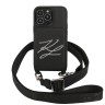 Чехол Lagerfeld Crossbody cardslot PU Saffiano Autograph Hard для iPhone 13 Pro Max, черный