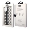 Чехол Lagerfeld Monogram w Vertical logo Hard для iPhone 14 Plus, черный