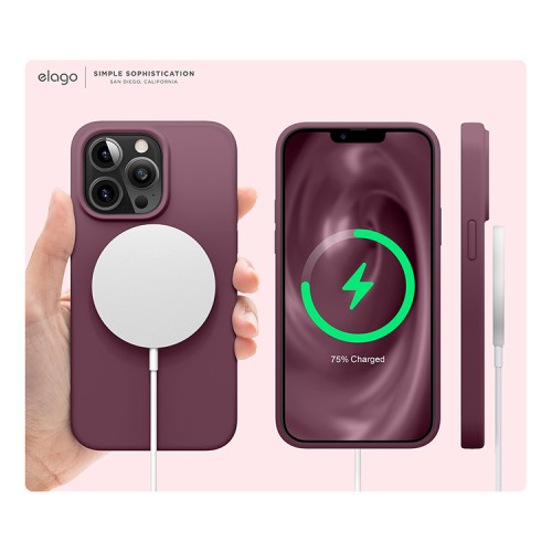 Чехол Elago Soft Silicone для iPhone 13 Pro, Burgundy