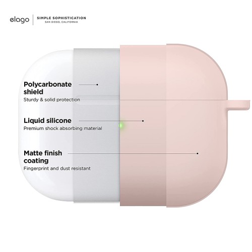 Чехол Elago Liquid Hang case для AirPods Pro 2, розовый