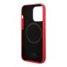 Чехол Lagerfeld Liquid silicone Choupette Hard для iPhone 14 Pro, красный (Magsafe)