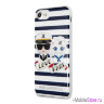 Чехол Karl Lagerfeld Sailors Hard Stripes для iPhone 7/8/SE 2020, Blue/White
