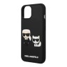 Чехол Lagerfeld 3D Rubber Karl and Choupette Hard для iPhone 14 Plus, черный