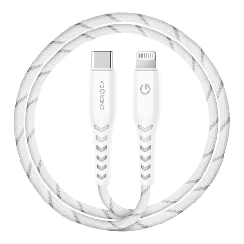 Кабель EnergEA NyloFlex USB-С/Lightning MFi C94 (1.5 м), белый