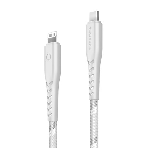 Кабель EnergEA NyloFlex USB-С/Lightning MFi C94 (1.5 м), белый