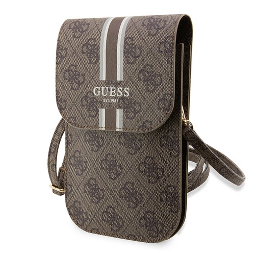 Сумка Guess Wallet Bag 4G Stripes для смартфонов, коричневая