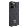 Guess для iPhone 15 Pro Max чехол PU 4G Triangle Diamond metal logo Hard Black