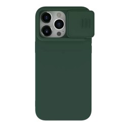 Nillkin для iPhone 15 Pro чехол CamShield Silky Silicone Foggy Green