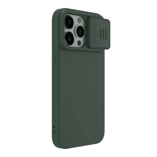 Nillkin для iPhone 15 Pro чехол CamShield Silky Silicone Foggy Green