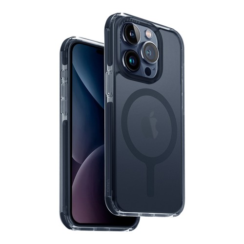 Uniq для iPhone 15 Pro Max чехол Combat AF Smoke Blue (MagSafe)