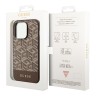Guess для iPhone 15 Pro чехол PU G CUBE Hard Brown (MagSafe)