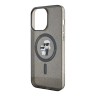 Karl Lagerfeld для iPhone 15 Pro Max чехол PC/TPU NFT Karl & Choupette Hard Glitter Black (MagSafe)
