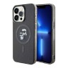 Karl Lagerfeld для iPhone 15 Pro Max чехол PC/TPU NFT Karl & Choupette Hard Glitter Black (MagSafe)