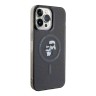 Karl Lagerfeld для iPhone 15 Pro Max чехол PC/TPU NFT Karl & Choupette Hard Glitter Black (MagSafe)