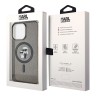 Karl Lagerfeld для iPhone 15 Pro Max чехол PC/TPU NFT Karl & Choupette Hard Glitter Black (MagSafe)