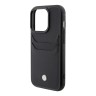 BMW для iPhone 15 Pro чехол Signature Leather with Cardslot Hard Black