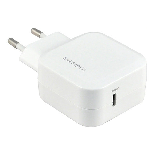 EnergEA Ampcharge USB-C PD 18W, белая CHR-AC-PD18EU