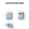 Чехол Elago Silicone Duo для AirPods 2 (wireless), голубой с крышками Pink и White