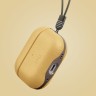 Uniq для Airpods Pro 2 чехол Lyden DS Leatherette with handstrap Canary Yellow/Flint Grey