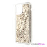 Чехол Lagerfeld Liquid Glitter Karl Signature для iPhone 11 Pro Max, золотой