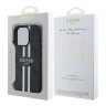 Guess для iPhone 16 Pro Max чехол PU кожа 4G Stripes Black (MagSafe)
