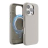 Elago для iPhone 16 Pro Max чехол PU Leather Light Grey (MagSafe)