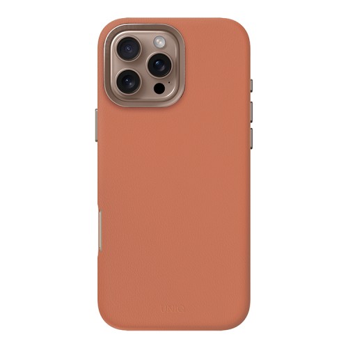 Uniq для iPhone 16 Pro Max чехол кожаный Lyden Terracotta (Magsafe)