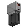 Energea СЗУ Travel World adapter 25, USB-C + USB-A, PD25W Gunmetal