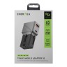 Energea СЗУ Travel World adapter 25, USB-C + USB-A, PD25W Gunmetal