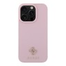 Guess для iPhone 16 Pro Max чехол PU Grained leather Small 4G metal logo Hard Pink (MagSafe)
