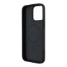 Guess для iPhone 15 Pro Max чехол PU Grained leather Flowers Metal logo Hard Black (MagSafe)