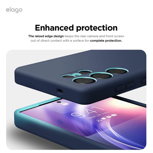Elago для Galaxy S25 Ultra чехол Soft silicone (Liquid) Jean Indigo