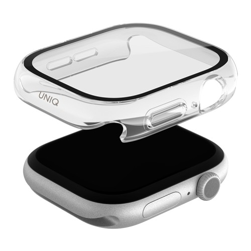 Uniq для Apple Watch 46 mm чехол Nautic +9H glass Water-resistant IP68 Clear