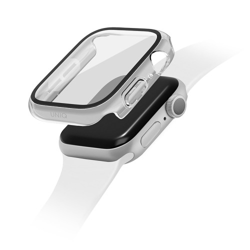 Uniq для Apple Watch 46 mm чехол Nautic +9H glass Water-resistant IP68 Clear