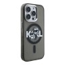 Karl Lagerfeld для iPhone 15 Pro Max чехол PC/TPU Sketch Karl&Choupette Glitter Black (MagSafe)